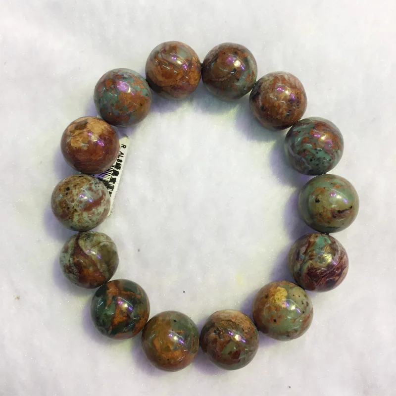 8/10mm Genuine No Dye Copper Turquoise Bracelet Original Yellow Green Stone Preciosas Gemstone Bracelet for December Birthstone 
8/10mm Genuine No Dye Copper Turquoise Bracelet Original Yellow Green Stone Preciosas Gemstone Bracelet for December Birthstone