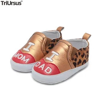 Newbron First Walkers I Love Mom and Dad Leopard Print Baby PU Leather Shoes Soft Sole Baby Slip on Shoes Neonatos Babe Shoes 
Newbron First Walkers I Love Mom and Dad Leopard Print Baby PU Leather Shoes Soft Sole Baby Slip on Shoes Neonatos Babe Shoes