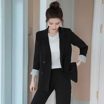 Female Korean Fashion Pant Suits 2020 Autumn And Winter New Small Suit Temperament Nine Pants Two-pieces Suits
Female Korean Fashion Pant Suits 2020 Autumn And Winter New Small Suit Temperament Nine Pants Two-pieces Suits