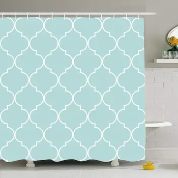 Shower Curtain Set with Hooks 72x78 Retro Quatrefoil Shape Morocco Texture Geometric Pattern Lattice Miscellaneous Ornament
Shower Curtain Set with Hooks 72x78 Retro Quatrefoil Shape Morocco Texture Geometric Pattern Lattice Miscellaneous Ornament