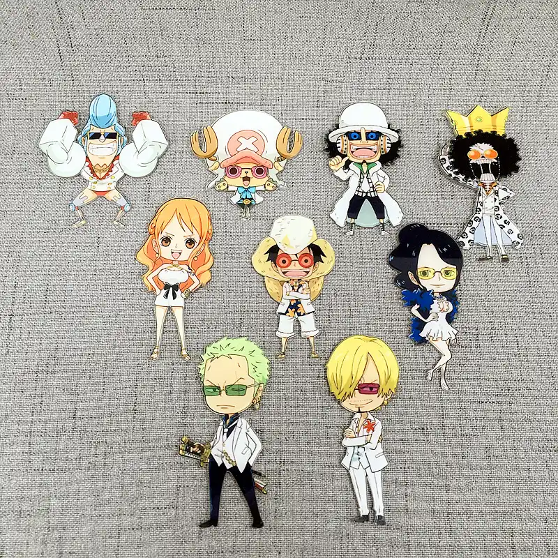 ワンピースビジネススーツスタイルアニメアクションフィギュア知事品質アクリル冷蔵庫用マグネットのおもちゃ子供ホームデコレーション Gooum