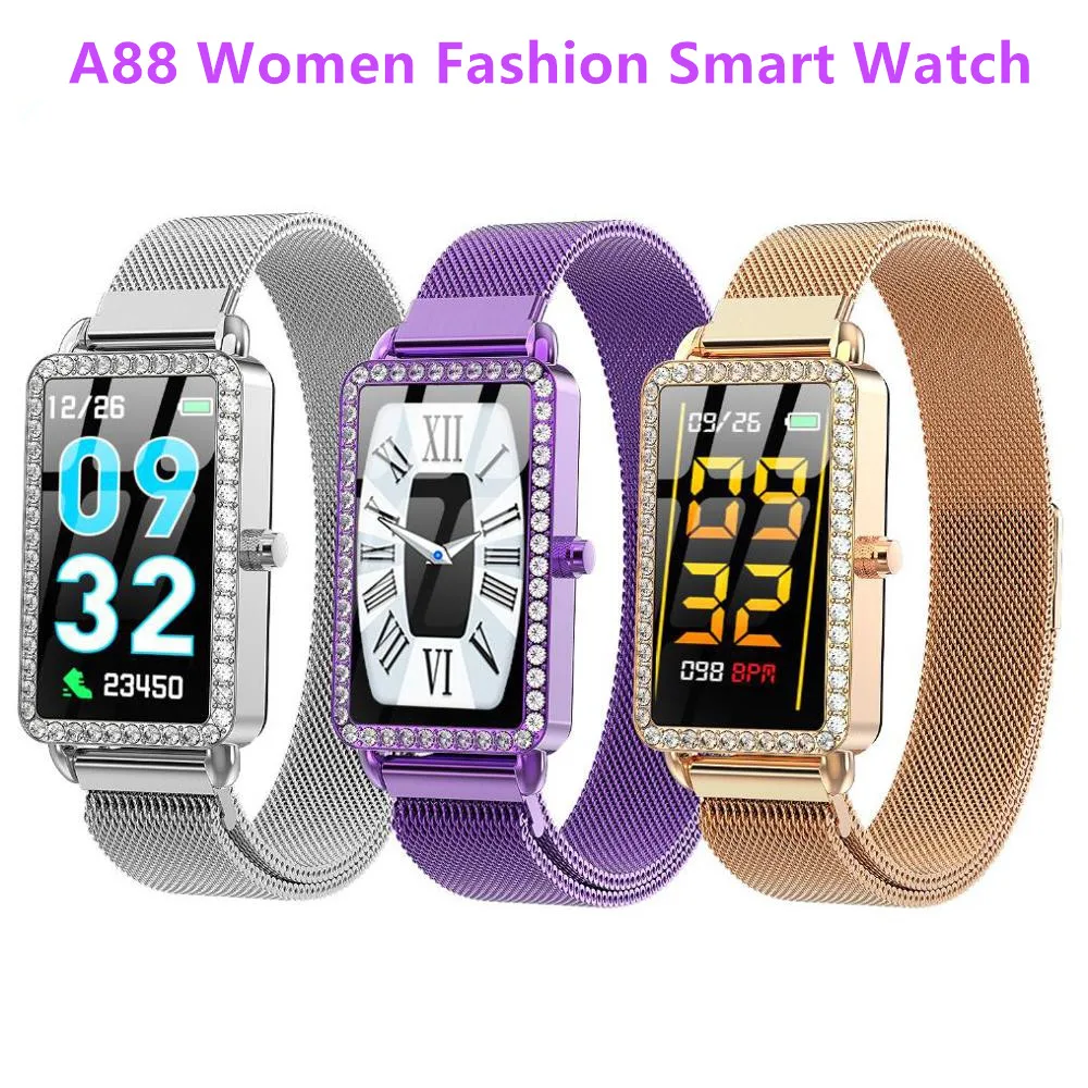 A88 Fashion Girl's Smart Watch with Heart Rate Monitor Multi-function Sports Watch Women Smart Bracelet for iPhone Xiaomi Phone
A88 Fashion Girl's Smart Watch with Heart Rate Monitor Multi-function Sports Watch Women Smart Bracelet for iPhone Xiaomi Phone