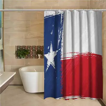 Texas Star Waterproof and Colorful Shower Curtain Grunge Flag with Watercolor Brush Strokes Independent Country Polyester Shower
Texas Star Waterproof and Colorful Shower Curtain Grunge Flag with Watercolor Brush Strokes Independent Country Polyester Shower