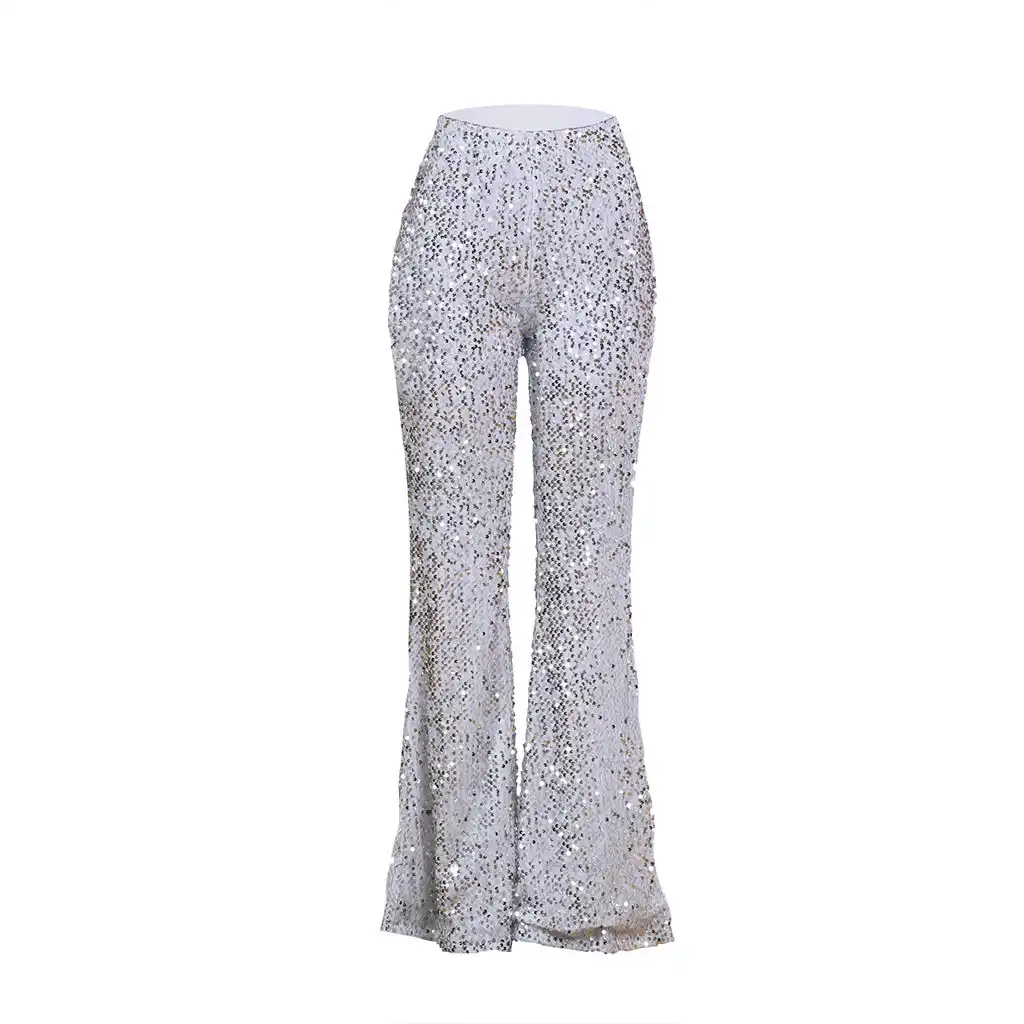 plus size white sequin pants
