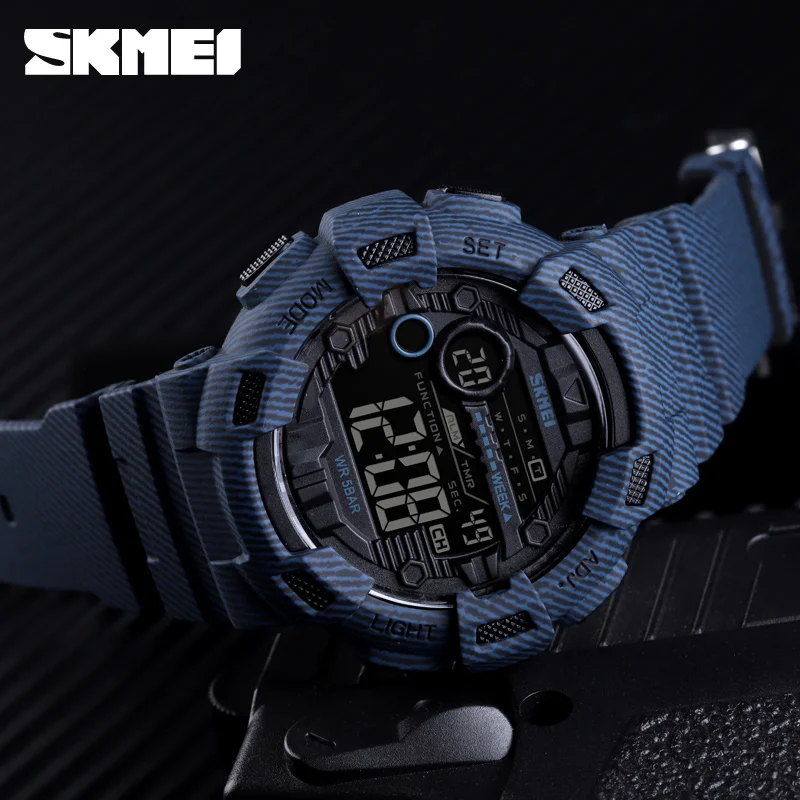 

2019 SKMEI Sport Watch Men Fashion Digital Wristwatches Mens Week Date Stopwatch Relogio Digital 2Time Countdown Montre Homme