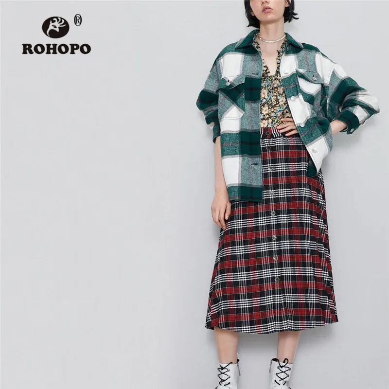 ROHOPO Red White Cross Striped Pleated High Waist Midi Skirt Ladies Preppy Style Buttons Fly Accordion Maxi Falda #2304
ROHOPO Red White Cross Striped Pleated High Waist Midi Skirt Ladies Preppy Style Buttons Fly Accordion Maxi Falda #2304