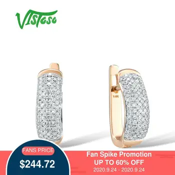 VISTOSO 14K 585 Rose Gold Earrings For Lady Glamorous Elegant Sparkling Diamond Earrings Luxury Wedding Engagement Fine Jewelry
VISTOSO 14K 585 Rose Gold Earrings For Lady Glamorous Elegant Sparkling Diamond Earrings Luxury Wedding Engagement Fine Jewelry