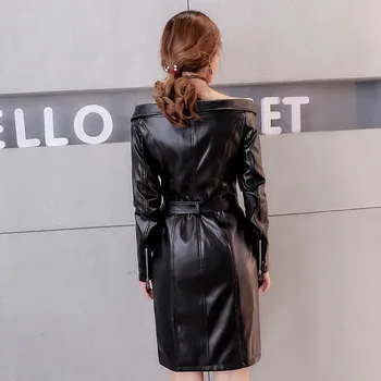 Sexy Off The Shoulder Slash Neck Slim Fit Womens PU Leather Dresses Moto Biker Long Sleeve Sashes Zippers Medium Length Dresses
Sexy Off The Shoulder Slash Neck Slim Fit Womens PU Leather Dresses Moto Biker Long Sleeve Sashes Zippers Medium Length Dresses