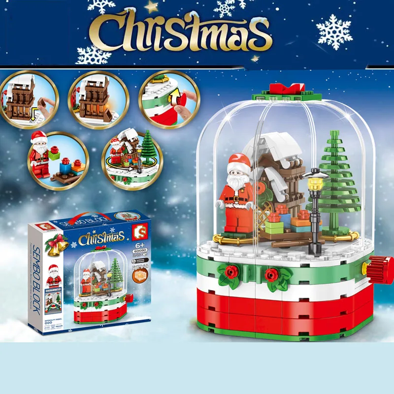 Фото Новый Рождественский набор создателей деревня Санта-Клауса модель снежного дома