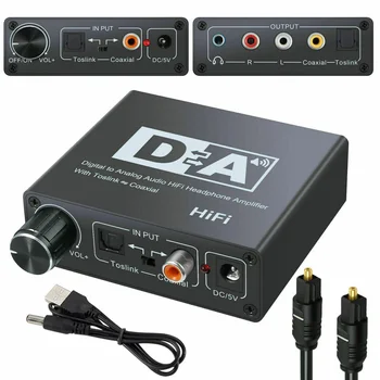 Product Features: Digital Analog ConverterThis DAC Converter Converts Coaxial or Toslink Digital Audio Signals to Analog L/R
Product Features: Digital Analog ConverterThis DAC Converter Converts Coaxial or Toslink Digital Audio Signals to Analog L/R