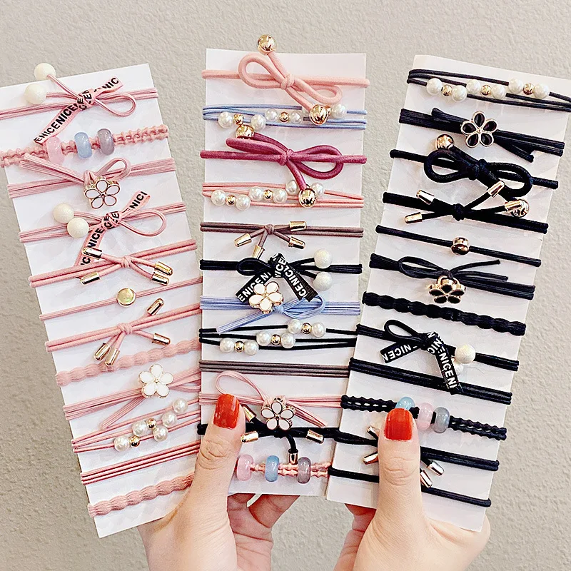 5/8PCS/Set New Women Girls Elegant Flower Pearls Bow Elastic Hair Bands Sweet Scrunchie Headband Rubber Bands Hair Accessories
5/8PCS/Set New Women Girls Elegant Flower Pearls Bow Elastic Hair Bands Sweet Scrunchie Headband Rubber Bands Hair Accessories
