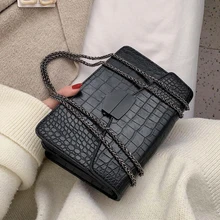 Bolso bandolera de cuero con estampado de piedra para mujer 2019 bolso de hombro principal para mujer bolsos y carteras con asa(China)