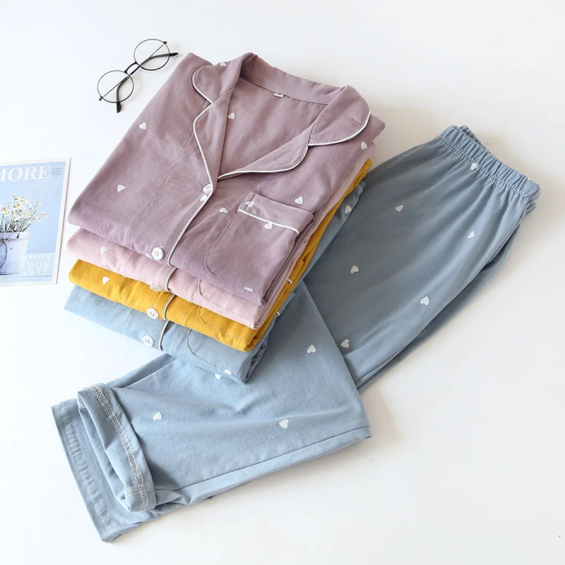 Homewear Suit Cotton Pajamas Set For Spring And Autumn Long Sleeve Long Trousers Two-piece Loose Style Home Clothes Pijamas
Homewear Suit Cotton Pajamas Set For Spring And Autumn Long Sleeve Long Trousers Two-piece Loose Style Home Clothes Pijamas