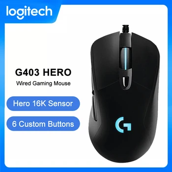 Logitech G403 HERO Gaming Mouse Wireless 16K Sensor RGB 16000 DPI Wired Mouse Adjustable Mice for Windows 10/8/7 Laptop Computer
Logitech G403 HERO Gaming Mouse Wireless 16K Sensor RGB 16000 DPI Wired Mouse Adjustable Mice for Windows 10/8/7 Laptop Computer