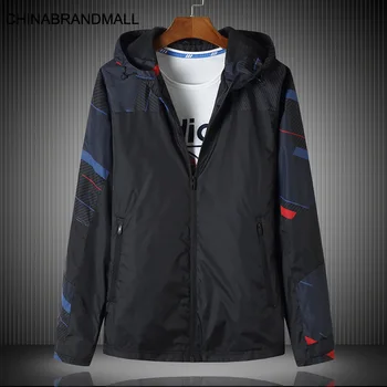 Season Men Youth Fat Man Plus Fat Plus Size Leisure With Cap Jacket Male Spell Color Windbreaker Coat 
Season Men Youth Fat Man Plus Fat Plus Size Leisure With Cap Jacket Male Spell Color Windbreaker Coat