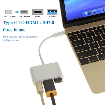 3 in 1 USB C Hub PD USB 3.0 Female Multiport USB 3.1 Type C Male to HDMI Adapter for Office Caring Computer Supplies
3 in 1 USB C Hub PD USB 3.0 Female Multiport USB 3.1 Type C Male to HDMI Adapter for Office Caring Computer Supplies