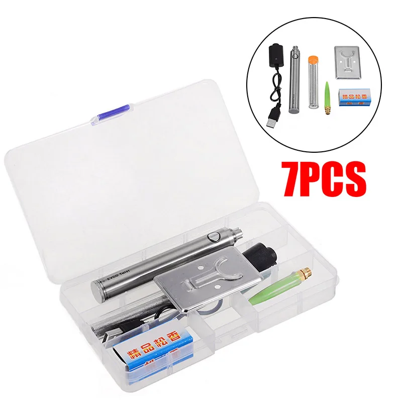 7Pcs Set 3.7V Battery Powered Soldering Iron Kit with USB Charge Soldering Iron Welding Tool Wireless Outdoor Soldering DIY
7Pcs Set 3.7V Battery Powered Soldering Iron Kit with USB Charge Soldering Iron Welding Tool Wireless Outdoor Soldering DIY