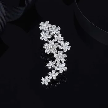 MeibaPJ 925 Sterling Silver Micro Cubic Zirconia Stones Bloom Flowers Cuff Earrings Women Luxury Brand Jewelry 
MeibaPJ 925 Sterling Silver Micro Cubic Zirconia Stones Bloom Flowers Cuff Earrings Women Luxury Brand Jewelry