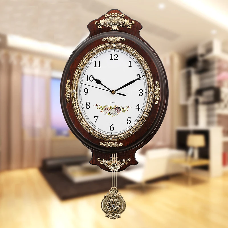 Wooden Vintage Large Wall Clock Modern Design European Clocks With Pendulum Mute Quartz Clock Movement Home Decor Living Room
Wooden Vintage Large Wall Clock Modern Design European Clocks With Pendulum Mute Quartz Clock Movement Home Decor Living Room