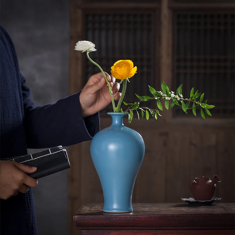 Имитация Ru печи глазури небесно-голубая ваза Meiping Изысканная антикварная фарфоровая коллекция Украшение Цзиндэчжэнь
Имитация Ru печи глазури небесно-голубая ваза Meiping Изысканная антикварная фарфоровая коллекция Украшение Цзиндэчжэнь