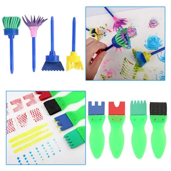 24Pcs Assorted Sponge Painting Brush Set Craft Brushes Set Early Educational Learning Drawing Kit Brushes Patterns Apron
24Pcs Assorted Sponge Painting Brush Set Craft Brushes Set Early Educational Learning Drawing Kit Brushes Patterns Apron