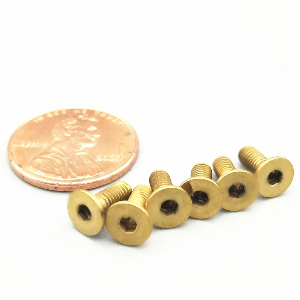 Titanium alloy screw Countersunk head hexagonal cylinder head model screw Gold color (11)