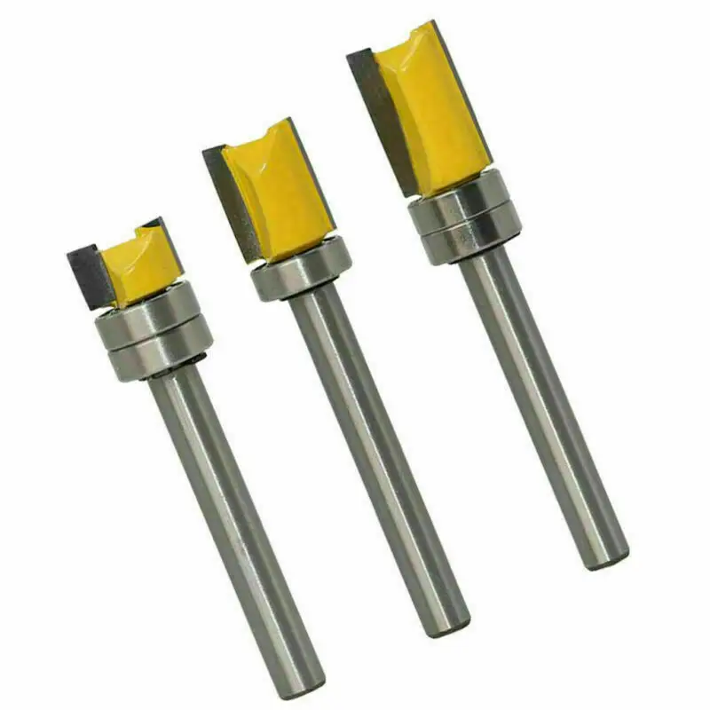 3pcs Flush Milling Cutter with Ball Bearing Carbide Shaft 6mm Flush Trim Router Bit Wood Milling Bit For Woodworking Tool
3pcs Flush Milling Cutter with Ball Bearing Carbide Shaft 6mm Flush Trim Router Bit Wood Milling Bit For Woodworking Tool