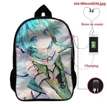 Male BackPack Sword Art Online 3d School Bags Women 16 Inch Travel Laptop Schoolbag Daily Usb Cable Backpacks Casual for Teenger 
Male BackPack Sword Art Online 3d School Bags Women 16 Inch Travel Laptop Schoolbag Daily Usb Cable Backpacks Casual for Teenger