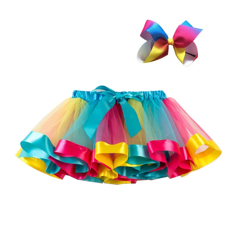 Girls Summer Mesh Rainbow Color Matching High Waist Skirt Short Pleated Sweet Skirt+Hairband
Girls Summer Mesh Rainbow Color Matching High Waist Skirt Short Pleated Sweet Skirt+Hairband