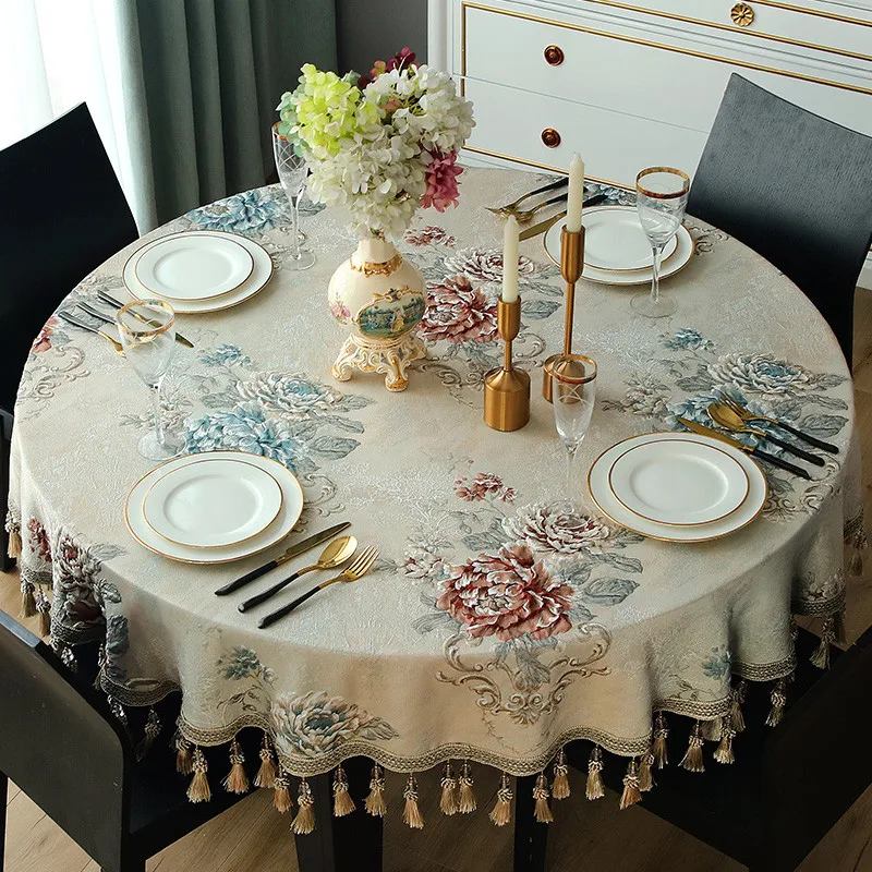 Top Luxury Small/Big Round Table Cloth Cover 3D Scenic Rectangle Jacquard Tablecloths Home Dustcloth Tablecloth Tassel Tapete
Top Luxury Small/Big Round Table Cloth Cover 3D Scenic Rectangle Jacquard Tablecloths Home Dustcloth Tablecloth Tassel Tapete