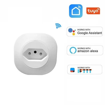 16A Smart Plug Brazil Wireless Wifi Smart Plug Compatible Alexa Google Smart Socket Outlet
16A Smart Plug Brazil Wireless Wifi Smart Plug Compatible Alexa Google Smart Socket Outlet