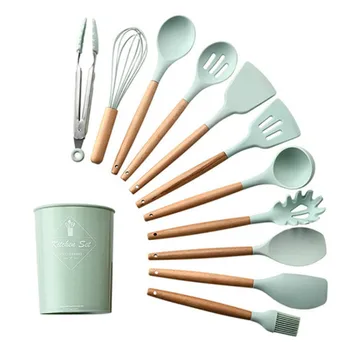 Wooden Silicone Kitchen Utensil Nonstick Utensils Cooking Tool Spoon Soup Ladle Turner Spatula Tong Cookware Baking Gadget
Wooden Silicone Kitchen Utensil Nonstick Utensils Cooking Tool Spoon Soup Ladle Turner Spatula Tong Cookware Baking Gadget