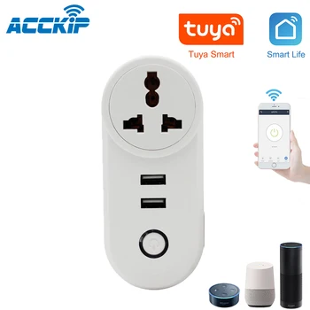 ACCKIP India & Africa changeover Plug Tuya APP Remote Control Outdoor Home 220v Alexa Wifi Power Smart Plug India With USB 
ACCKIP India & Africa changeover Plug Tuya APP Remote Control Outdoor Home 220v Alexa Wifi Power Smart Plug India With USB