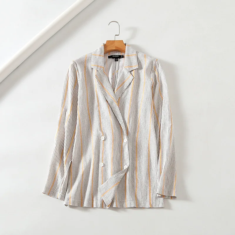 Io58 Whims Stylish Elegant Sense of Touch Cold Good Material Cotton Linen Stripes Simple Versatile Suit Jacket Women's
Io58 Whims Stylish Elegant Sense of Touch Cold Good Material Cotton Linen Stripes Simple Versatile Suit Jacket Women's