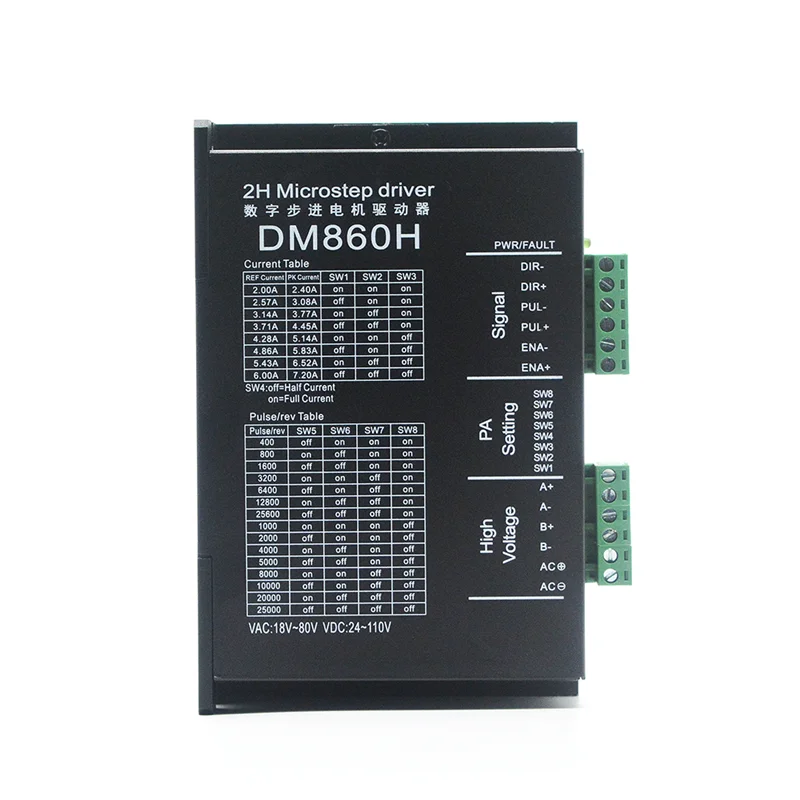 Stepper motor driver DM860H microstep motor brushless DC motor shell for 57 86 stepper motor Nema23 34
Stepper motor driver DM860H microstep motor brushless DC motor shell for 57 86 stepper motor Nema23 34