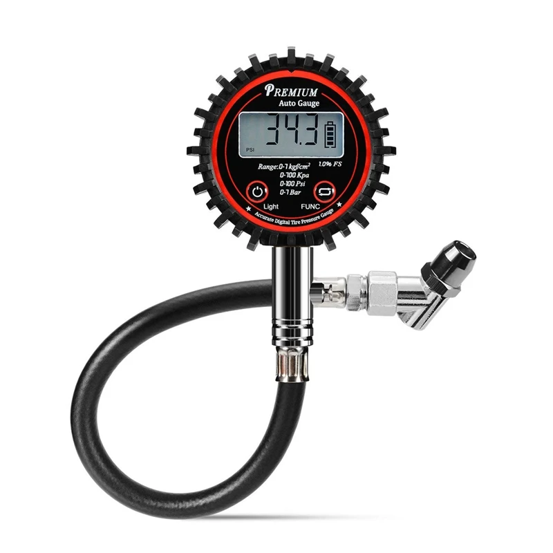 LCD Display Digital Tire Air Pressure Gauge 100 PSI High Accuracy Barometers Monitoring Tools Tester for Car Motorcycle Bicycle
LCD Display Digital Tire Air Pressure Gauge 100 PSI High Accuracy Barometers Monitoring Tools Tester for Car Motorcycle Bicycle