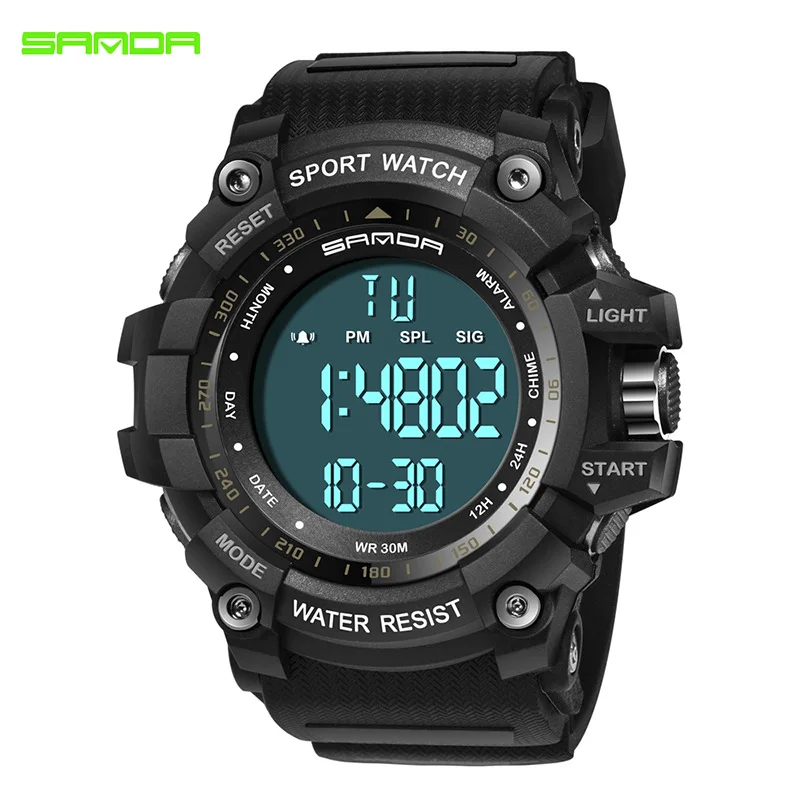 SANDA-Style Business with Numbers Multi-functional LED Night Light Waterproof Swimming Outdoor Sports Men Electronic Watch
SANDA-Style Business with Numbers Multi-functional LED Night Light Waterproof Swimming Outdoor Sports Men Electronic Watch