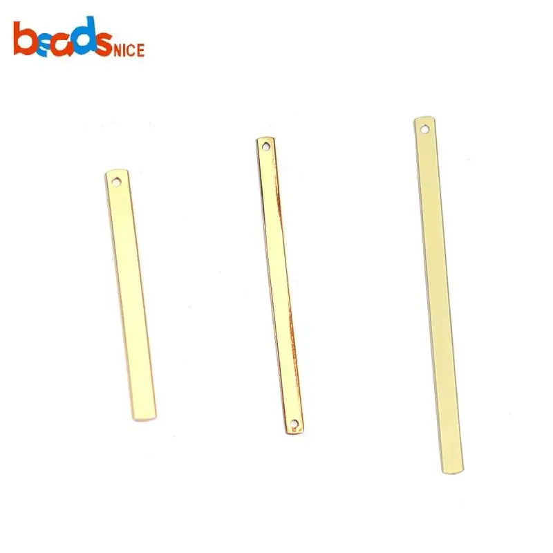 

Beadsnice Gold Filled Rectangle Stamping Blanks High Quality Tags Blank Bar for Necklace Making Connector Charm 40065