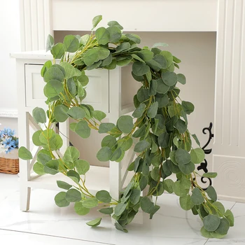 1.7/2M Artificial Green Plants Eucalyptus Vines Rattan Artificial Fake Plants Ivy Wreath Vertical Garden DIY Home Wall Decor
1.7/2M Artificial Green Plants Eucalyptus Vines Rattan Artificial Fake Plants Ivy Wreath Vertical Garden DIY Home Wall Decor