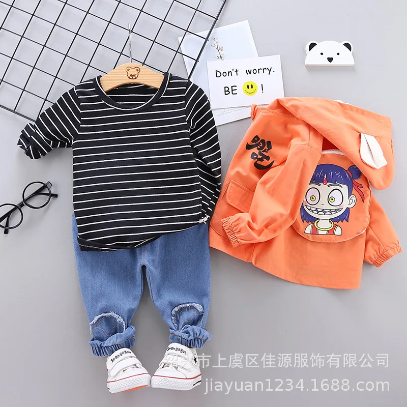 Childrenswear 2020 Spring And Autumn Hot Selling 1-3-Year-Old Men And Women Baby Tatting ka tong Nezha Hooded Three-piece Set
Childrenswear 2020 Spring And Autumn Hot Selling 1-3-Year-Old Men And Women Baby Tatting ka tong Nezha Hooded Three-piece Set