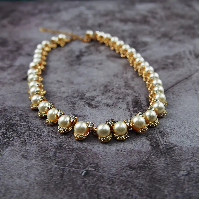 

Новое ожерелье премиум-вечерние с кисточкой из циркония и жемчугом, блестящее яркое благородное ожерелье для детей, цепочка до ключиц, модный журнал, офисный подарок для женщин N0023