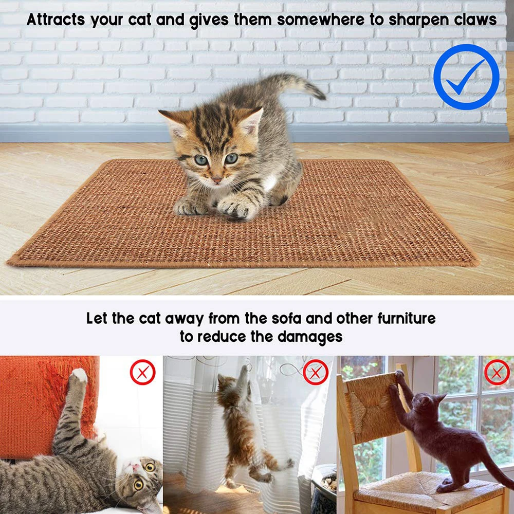 Natural Sisal Cat Scratching Post Mat Protecting Furniture Foot For Chair Protector Pad Climbing Tree Cat Scratch Pad Board
Natural Sisal Cat Scratching Post Mat Protecting Furniture Foot For Chair Protector Pad Climbing Tree Cat Scratch Pad Board
