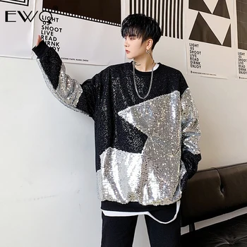 EWQ / new men's clothing Sequins hit color pathwork spring tide 2020 pullover sweatshirt for men big size clothng causal 9Y52401
EWQ / new men's clothing Sequins hit color pathwork spring tide 2020 pullover sweatshirt for men big size clothng causal 9Y52401