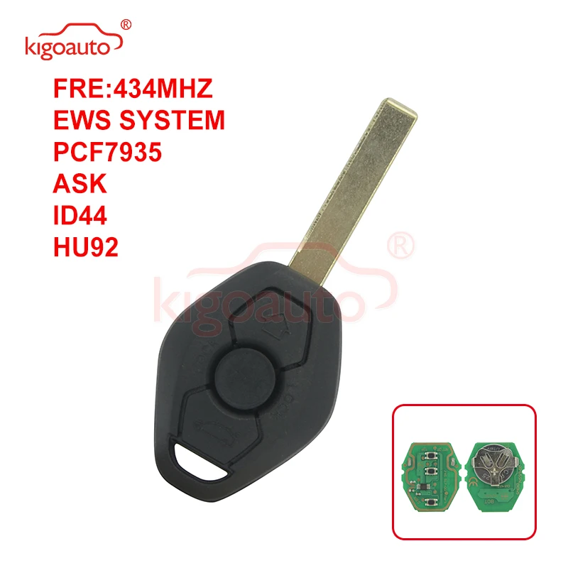 Kigoauto car Remote key EWS system 3 button HU92 434mHZ ID44 chip for BMW 3 5 Series 2002-2006
Kigoauto car Remote key EWS system 3 button HU92 434mHZ ID44 chip for BMW 3 5 Series 2002-2006