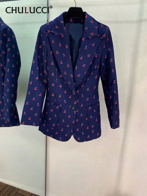 8.23 New Women's autumn cherry printed Short Skirt Two-piece Set Blazer & Suits High Quality Women's Skirt Suits Fashion Office
8.23 New Women's autumn cherry printed Short Skirt Two-piece Set Blazer & Suits High Quality Women's Skirt Suits Fashion Office