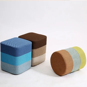 Creative Low Stool Fabric Rainbow Round Stool Change Shoes Stool Modern Sofa Living Room Bed Tail Makeup Stool Small Sitti
Creative Low Stool Fabric Rainbow Round Stool Change Shoes Stool Modern Sofa Living Room Bed Tail Makeup Stool Small Sitti