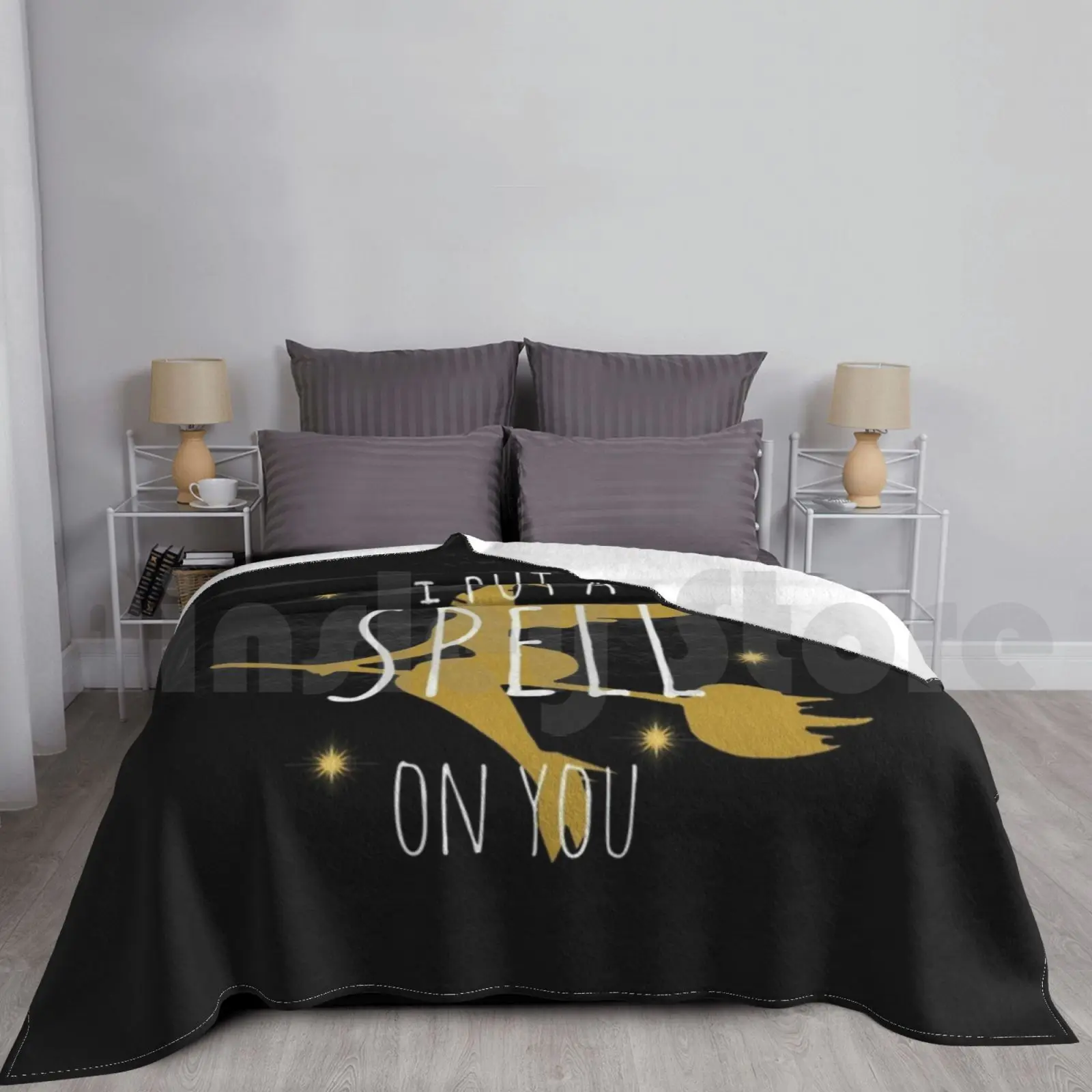 

I Put A Spell On You Blanket Fashion Custom 3196 Halloween I Put A Spell On You Witch Witches