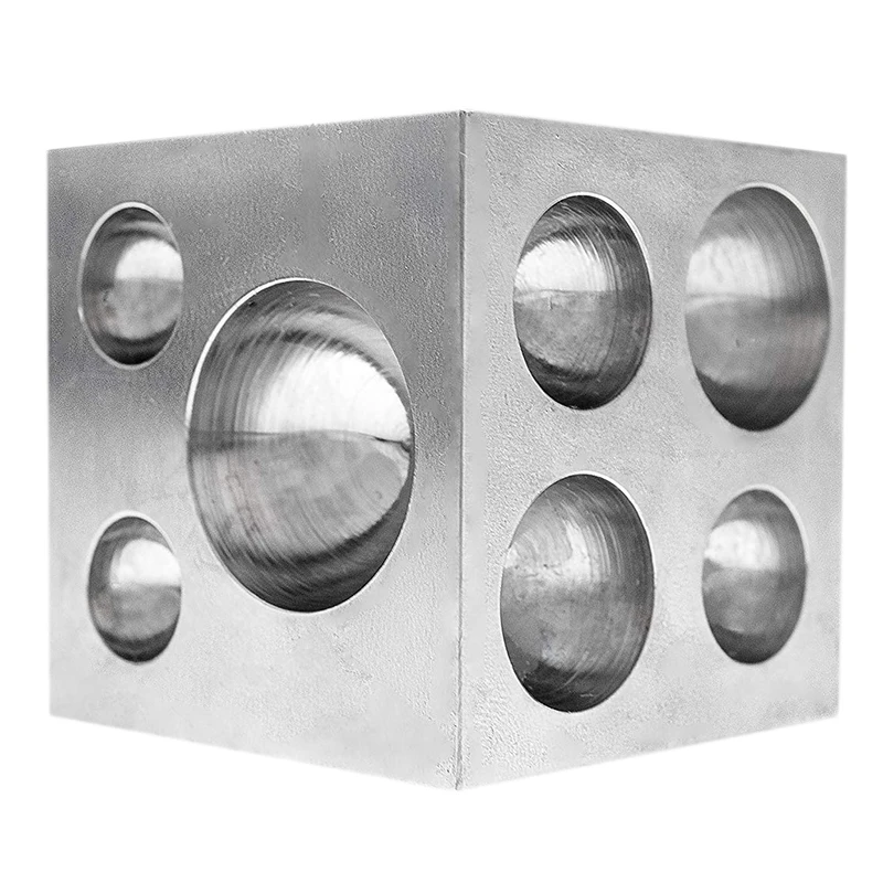 Dapping Block Square With Polished High Carbon Steel Cavities, 2 Inch X 2 Inch X 2 Inch
Dapping Block Square With Polished High Carbon Steel Cavities, 2 Inch X 2 Inch X 2 Inch
