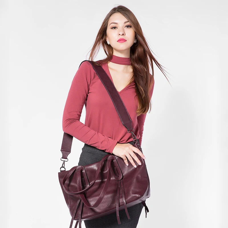 Женская наплечная сумка LOVEVOOK темно фиолетовые сумки через плечо большой емкости