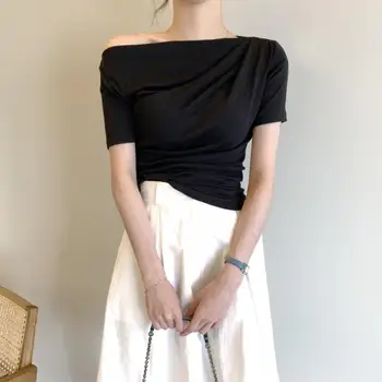 JS1434J-2020 summer new Korean short bottoming shirt net red slim slimming solid color short-sleeved T-shirt female
JS1434J-2020 summer new Korean short bottoming shirt net red slim slimming solid color short-sleeved T-shirt female